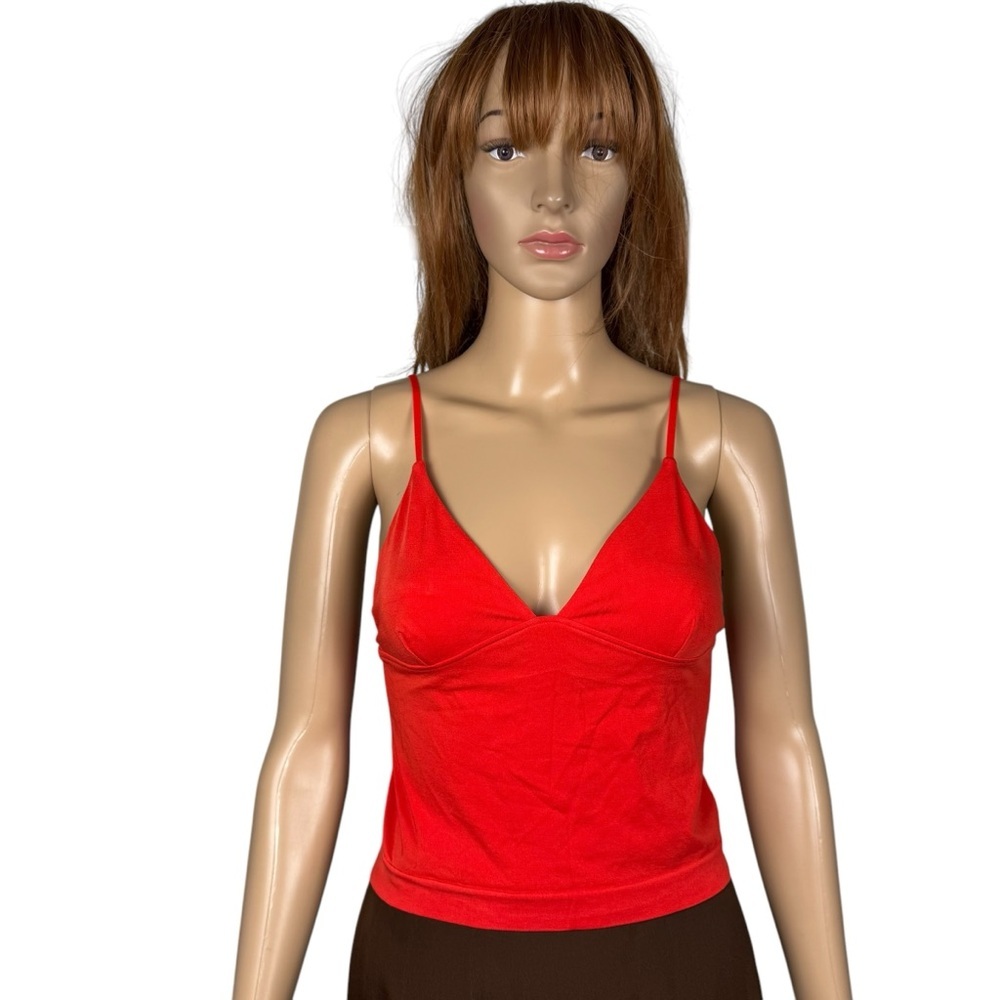 New Free People Luna Tencel Triangle Red Cami Size M/L